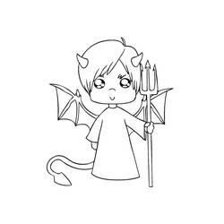 Dessin à colorier: Diable (Super-héros et Super-vilains) #204149 - Coloriages à Imprimer Gratuits