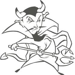 Dessin à colorier: Diable (Super-héros et Super-vilains) #204151 - Coloriages à Imprimer Gratuits