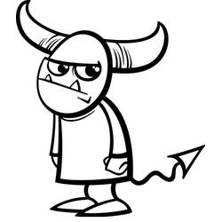 Dessin à colorier: Diable (Super-héros et Super-vilains) #204152 - Coloriages à Imprimer Gratuits