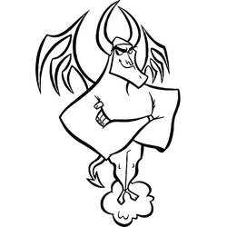 Dessin à colorier: Diable (Super-héros et Super-vilains) #204154 - Coloriages à Imprimer Gratuits