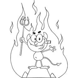 Dessin à colorier: Diable (Super-héros et Super-vilains) #204160 - Coloriages à Imprimer Gratuits