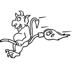 Dessin à colorier: Diable (Super-héros et Super-vilains) #204162 - Coloriages à Imprimer Gratuits