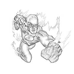 Dessin à colorier: Éclair (Super-héros et Super-vilains) #83350 - Coloriages à Imprimer Gratuits