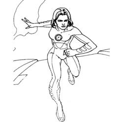 Dessin à colorier: Femme invisible (Super-héros et Super-vilains) #83217 - Coloriages à Imprimer Gratuits