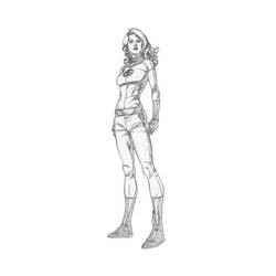 Dessin à colorier: Femme invisible (Super-héros et Super-vilains) #83218 - Coloriages à Imprimer Gratuits