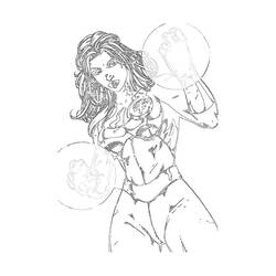 Dessin à colorier: Femme invisible (Super-héros et Super-vilains) #83220 - Coloriages à Imprimer Gratuits