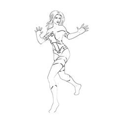 Dessin à colorier: Femme invisible (Super-héros et Super-vilains) #83224 - Coloriages à Imprimer Gratuits
