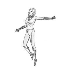 Dessin à colorier: Femme invisible (Super-héros et Super-vilains) #83226 - Coloriages à Imprimer Gratuits