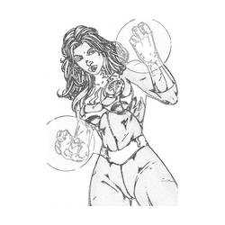 Dessin à colorier: Femme invisible (Super-héros et Super-vilains) #83230 - Coloriages à Imprimer Gratuits