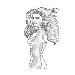 Dessin à colorier: Femme invisible (Super-héros et Super-vilains) #83232 - Coloriages à Imprimer Gratuits