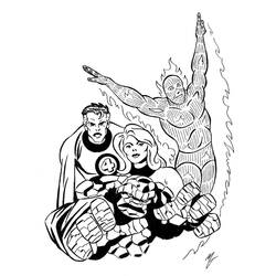 Dessin à colorier: Femme invisible (Super-héros et Super-vilains) #83264 - Coloriages à Imprimer Gratuits