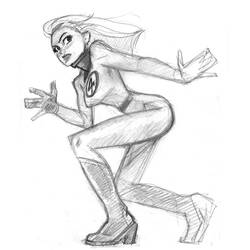 Dessin à colorier: Femme invisible (Super-héros et Super-vilains) #83297 - Coloriages à Imprimer Gratuits