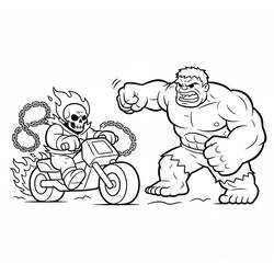 Coloriage Ghost Rider (Super-héros et Super-vilains) #221949 à imprimer et colorier