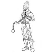 Dessin à colorier: Ghost Rider (Super-héros et Super-vilains) #82024 - Coloriages à Imprimer Gratuits