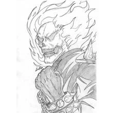 Dessin à colorier: Ghost Rider (Super-héros et Super-vilains) #82027 - Coloriages à Imprimer Gratuits