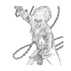 Dessin à colorier: Ghost Rider (Super-héros et Super-vilains) #82031 - Coloriages à Imprimer Gratuits