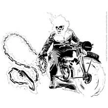 Dessin à colorier: Ghost Rider (Super-héros et Super-vilains) #82039 - Coloriages à Imprimer Gratuits