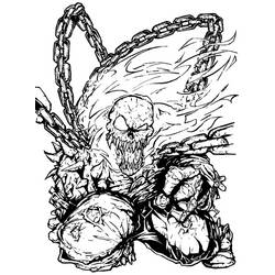 Dessin à colorier: Ghost Rider (Super-héros et Super-vilains) #82058 - Coloriages à Imprimer Gratuits