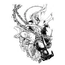 Dessin à colorier: Ghost Rider (Super-héros et Super-vilains) #82093 - Coloriages à Imprimer Gratuits