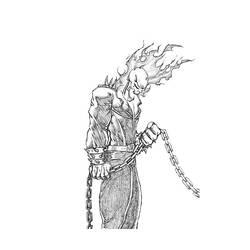 Dessin à colorier: Ghost Rider (Super-héros et Super-vilains) #82100 - Coloriages à Imprimer Gratuits