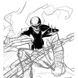 Dessin à colorier: Ghost Rider (Super-héros et Super-vilains) #82122 - Coloriages à Imprimer Gratuits