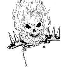 Dessin à colorier: Ghost Rider (Super-héros et Super-vilains) #82141 - Coloriages à Imprimer Gratuits