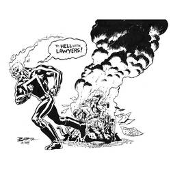 Dessin à colorier: Ghost Rider (Super-héros et Super-vilains) #82173 - Coloriages à Imprimer Gratuits