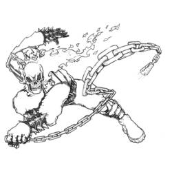 Dessin à colorier: Ghost Rider (Super-héros et Super-vilains) #82215 - Coloriages à Imprimer Gratuits