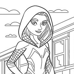 Dessin à colorier: Ghost Spider (Super-héros et Super-vilains) #217891 - Coloriages à Imprimer Gratuits
