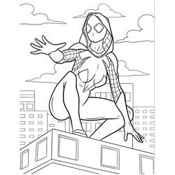 Dessin à colorier: Ghost Spider (Super-héros et Super-vilains) #217895 - Coloriages à Imprimer Gratuits