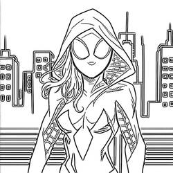 Dessin à colorier: Ghost Spider (Super-héros et Super-vilains) #217896 - Coloriages à Imprimer Gratuits