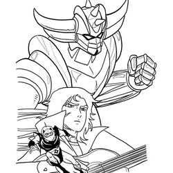 Dessin à colorier: Goldorak (Super-héros et Super-vilains) #183450 - Coloriages à Imprimer Gratuits