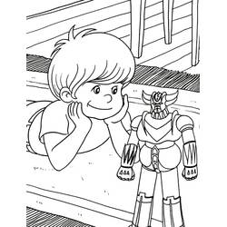 Dessin à colorier: Goldorak (Super-héros et Super-vilains) #183456 - Coloriages à Imprimer Gratuits