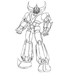 Dessin à colorier: Goldorak (Super-héros et Super-vilains) #183462 - Coloriages à Imprimer Gratuits