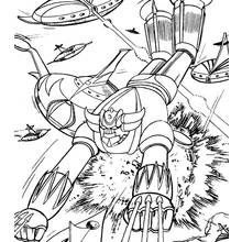 Dessin à colorier: Goldorak (Super-héros et Super-vilains) #77251 - Coloriages à Imprimer Gratuits