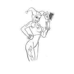 Dessin à colorier: Harley Quinn (Super-héros et Super-vilains) #196002 - Coloriages à Imprimer Gratuits