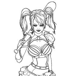 Dessin à colorier: Harley Quinn (Super-héros et Super-vilains) #196003 - Coloriages à Imprimer Gratuits