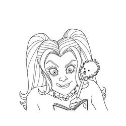 Dessin à colorier: Harley Quinn (Super-héros et Super-vilains) #196008 - Coloriages à Imprimer Gratuits