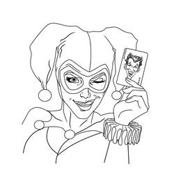 Dessin à colorier: Harley Quinn (Super-héros et Super-vilains) #196011 - Coloriages à Imprimer Gratuits