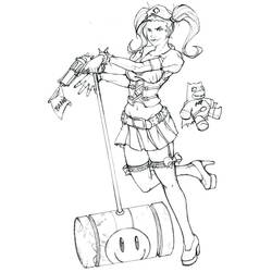 Dessin à colorier: Harley Quinn (Super-héros et Super-vilains) #196013 - Coloriages à Imprimer Gratuits