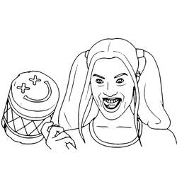 Dessin à colorier: Harley Quinn (Super-héros et Super-vilains) #196017 - Coloriages à Imprimer Gratuits