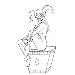 Dessin à colorier: Harley Quinn (Super-héros et Super-vilains) #196022 - Coloriages à Imprimer Gratuits