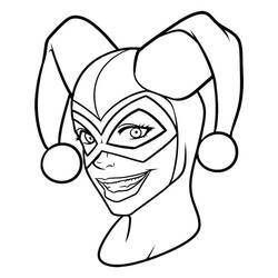 Dessin à colorier: Harley Quinn (Super-héros et Super-vilains) #196028 - Coloriages à Imprimer Gratuits