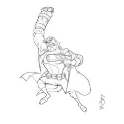 Dessin à colorier: Hellboy (Super-héros et Super-vilains) #78484 - Coloriages à Imprimer Gratuits