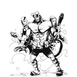 Dessin à colorier: Hellboy (Super-héros et Super-vilains) #78488 - Coloriages à Imprimer Gratuits