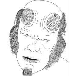 Dessin à colorier: Hellboy (Super-héros et Super-vilains) #78492 - Coloriages à Imprimer Gratuits