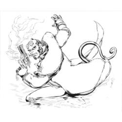 Dessin à colorier: Hellboy (Super-héros et Super-vilains) #78493 - Coloriages à Imprimer Gratuits