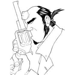 Dessin à colorier: Hellboy (Super-héros et Super-vilains) #78494 - Coloriages à Imprimer Gratuits