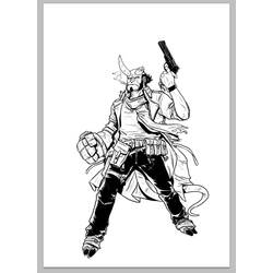 Dessin à colorier: Hellboy (Super-héros et Super-vilains) #78495 - Coloriages à Imprimer Gratuits