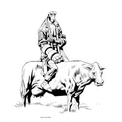 Dessin à colorier: Hellboy (Super-héros et Super-vilains) #78561 - Coloriages à Imprimer Gratuits